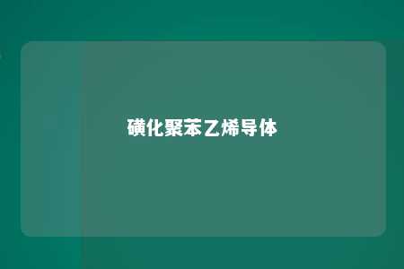 磺化聚苯乙烯导体