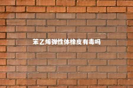 苯乙烯弹性体橡皮有毒吗