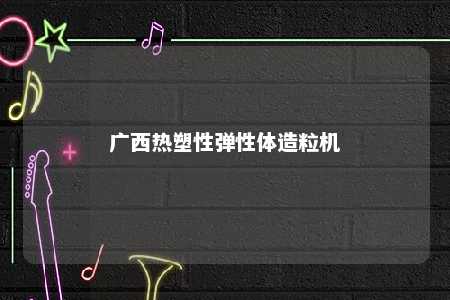 广西热塑性弹性体造粒机