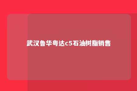 武汉鲁华粤达c5石油树脂销售