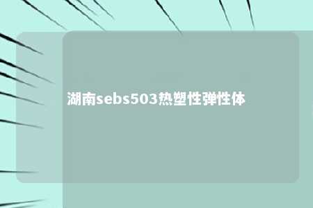 湖南sebs503热塑性弹性体