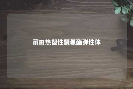 莆田热塑性聚氨酯弹性体