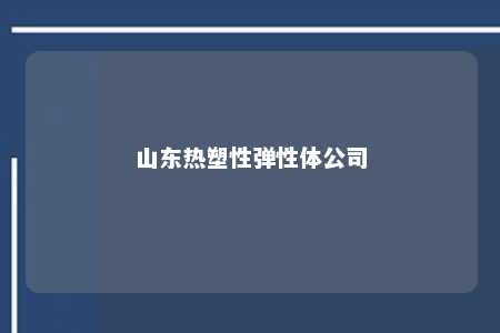 山东热塑性弹性体公司