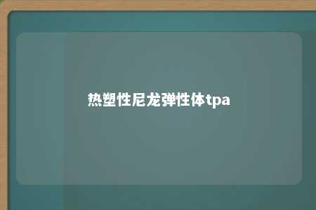 热塑性尼龙弹性体tpa