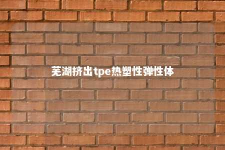 芜湖挤出tpe热塑性弹性体