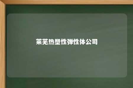 莱芜热塑性弹性体公司