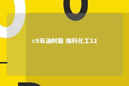 c9石油树脂 瑞科化工12