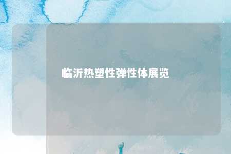 临沂热塑性弹性体展览