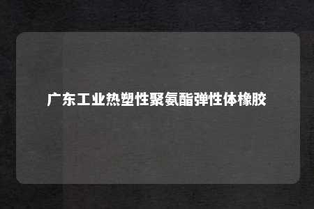 广东工业热塑性聚氨酯弹性体橡胶