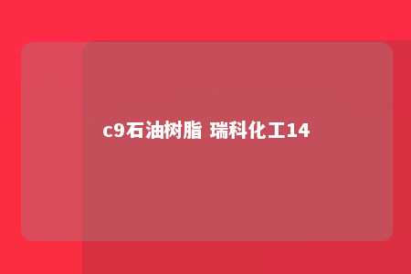c9石油树脂 瑞科化工14
