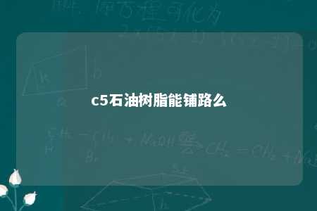c5石油树脂能铺路么