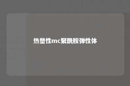 热塑性mc聚酰胺弹性体