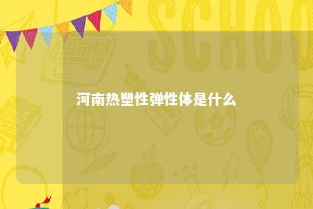 河南热塑性弹性体是什么