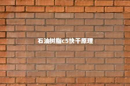 石油树脂c5快干原理