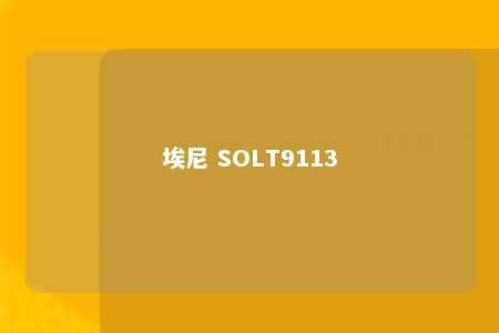 埃尼 SOLT9113